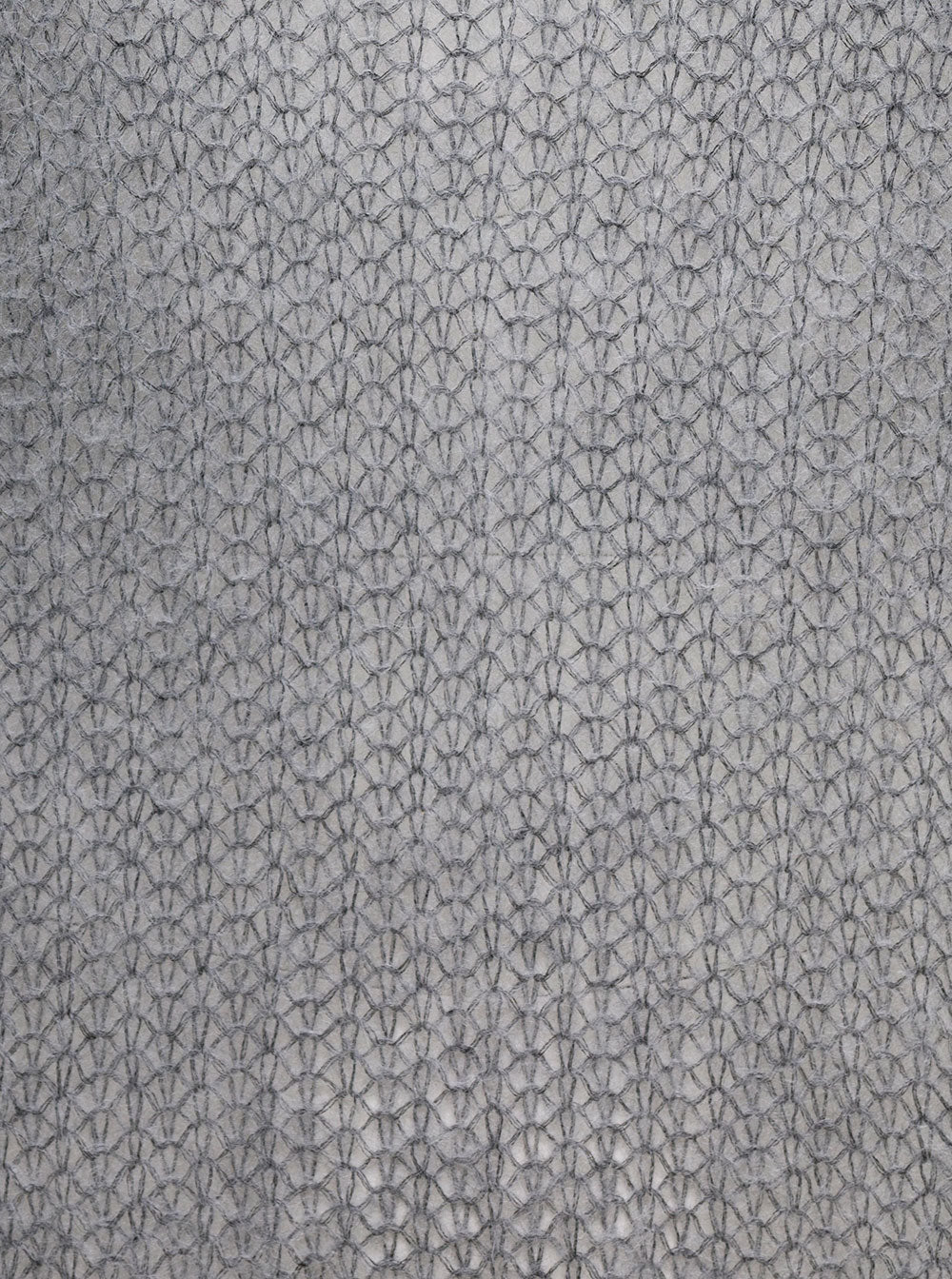 Grey Kni Sweater With Boat Neckline Alpaca And Wool Blend Woman Mohair Polyamide Jersey