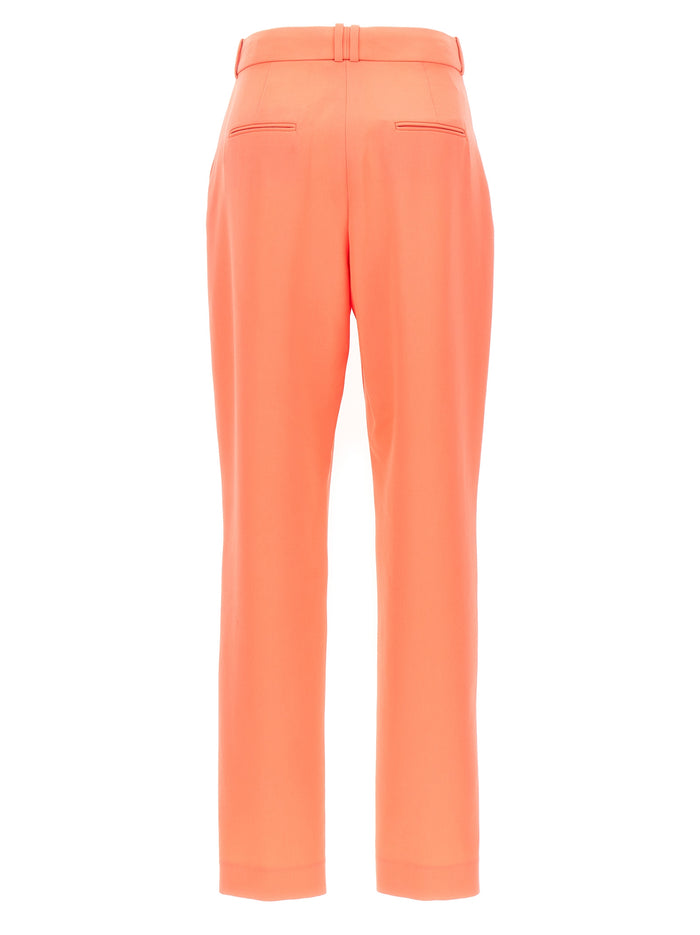 Pants with side slits Pink Wool