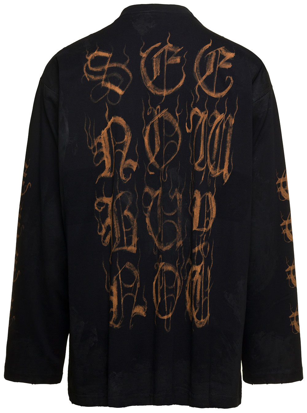 Black Oversized Vintage Washed Out Heavy Metal Sweatshirt Cotton Man Tshirts And Polo Shirts