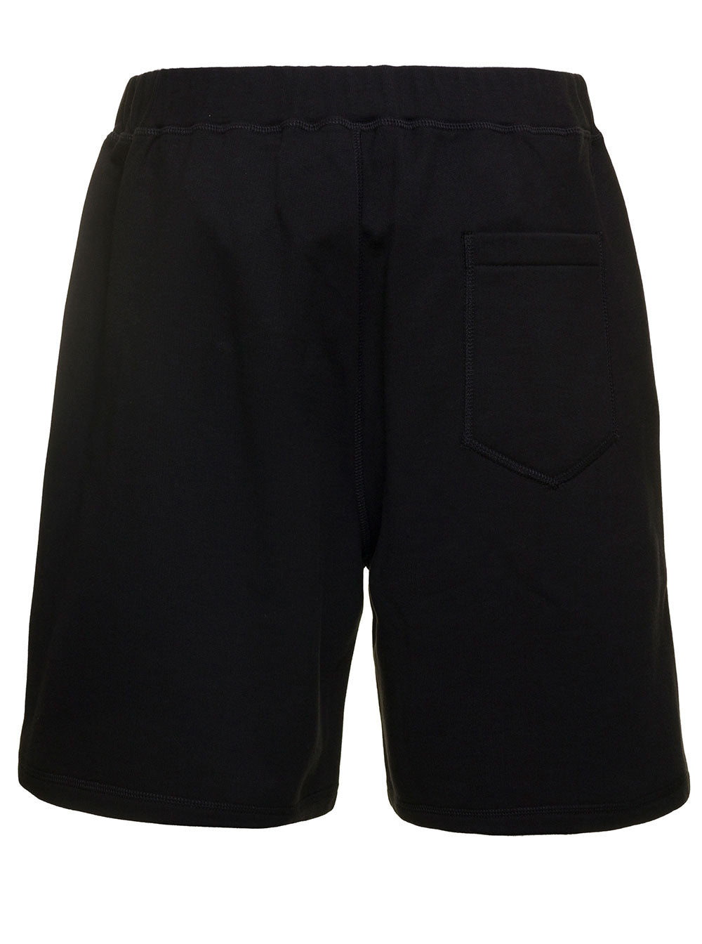 Black Shorts With Logo X Pacman Print Cotton Man And Bermuda