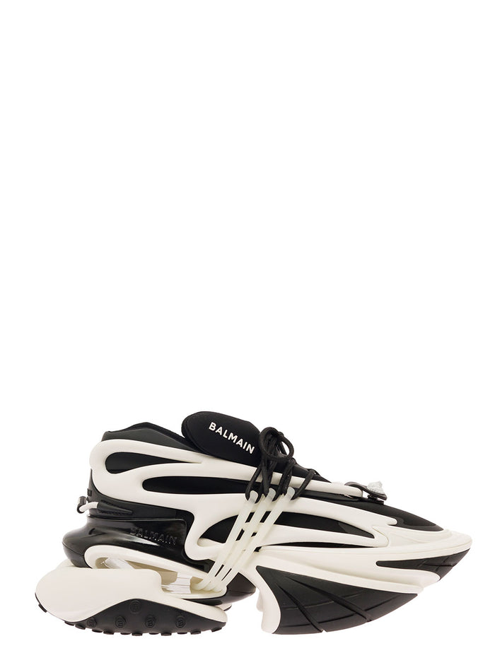 Unicorn-Neoprene & Calfskin Black Sneaker