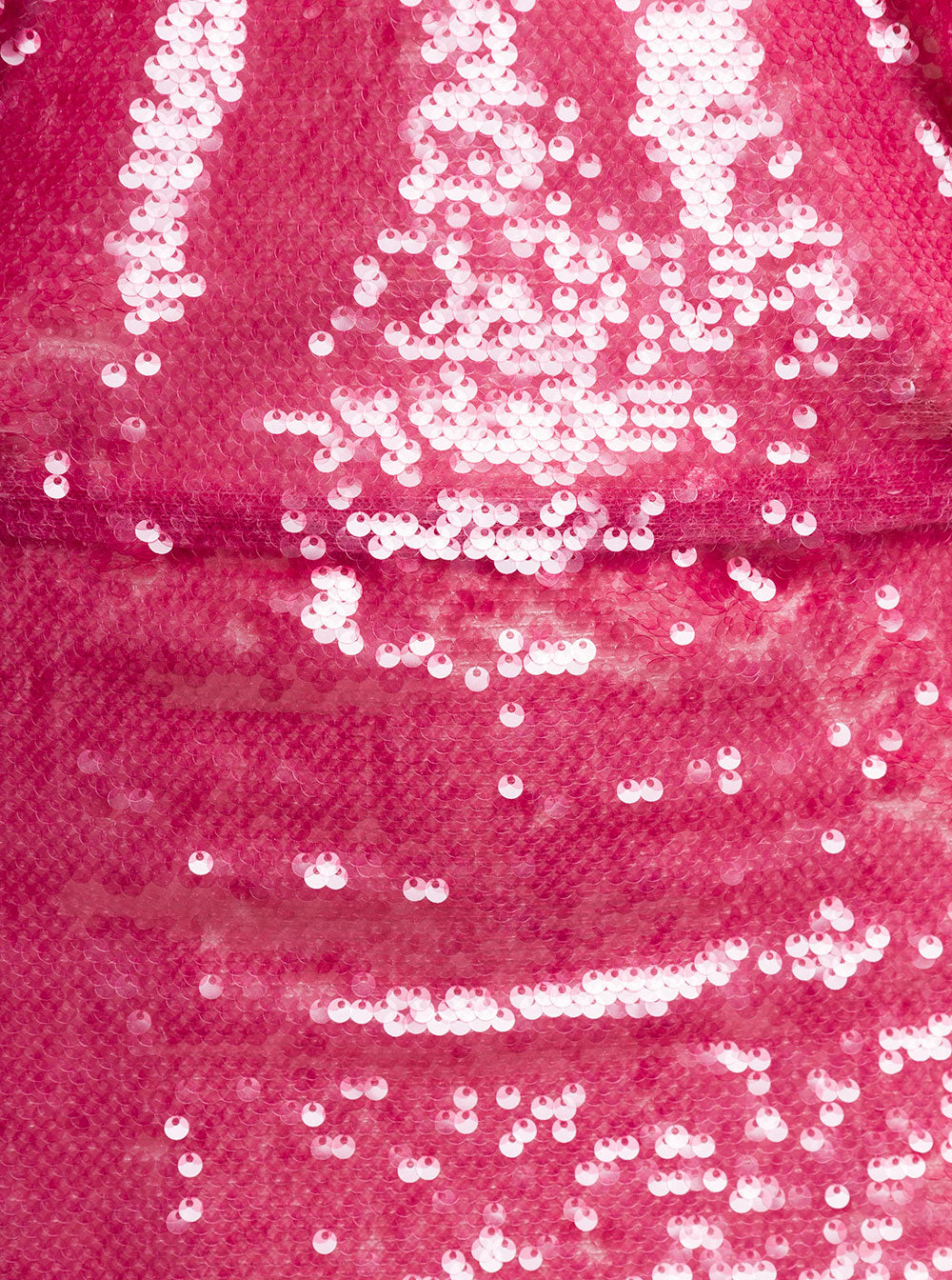 Gael Mini Pink Dress With Long Sleeves And All-Over Paillettes Embroidery Fabric Woman Fuxia Polyester