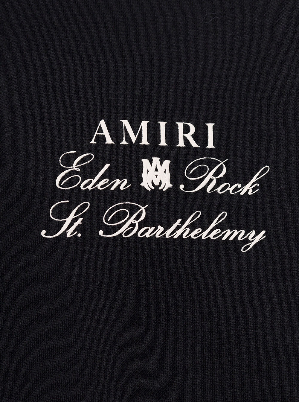 Black Crewneck Sweatshirt With Amiri X Eden Rock Print Cotton Man Sweatshirts