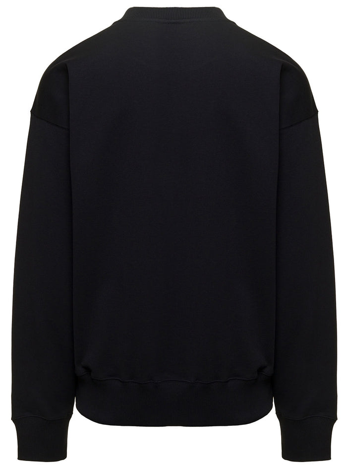 Black Crewneck Sweatshirt With Kenzo Target Cotton Man Jersey