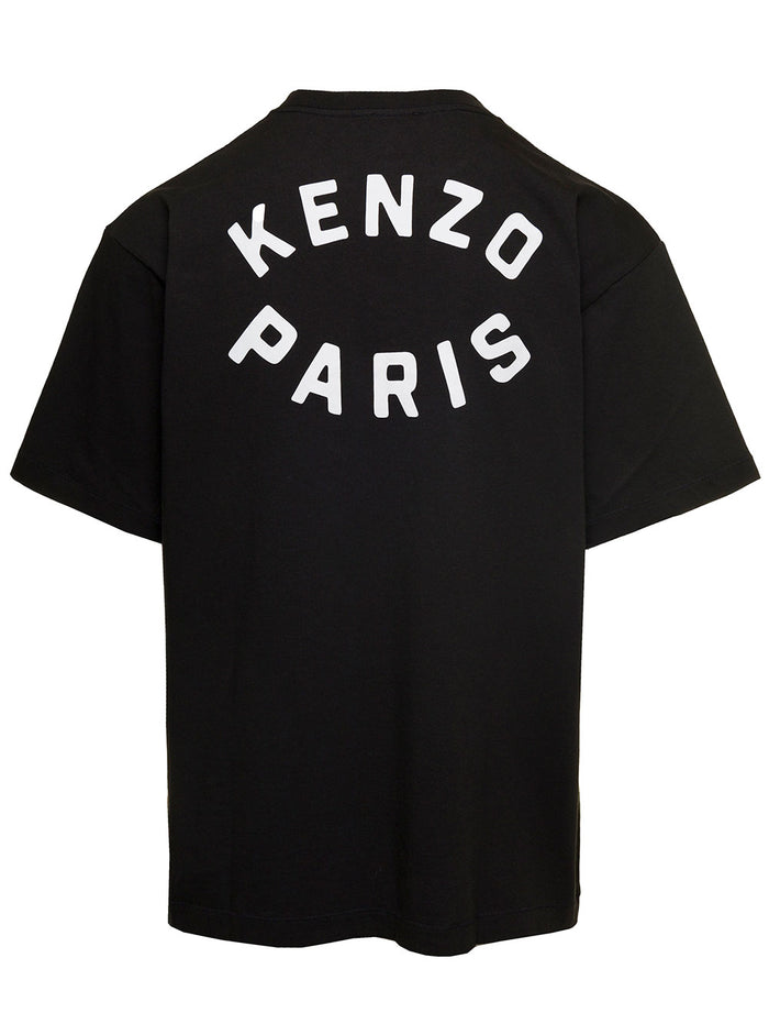 Black Oversized T-Shirt With Target Print Cotton Man Tshirts And Polo Shirts