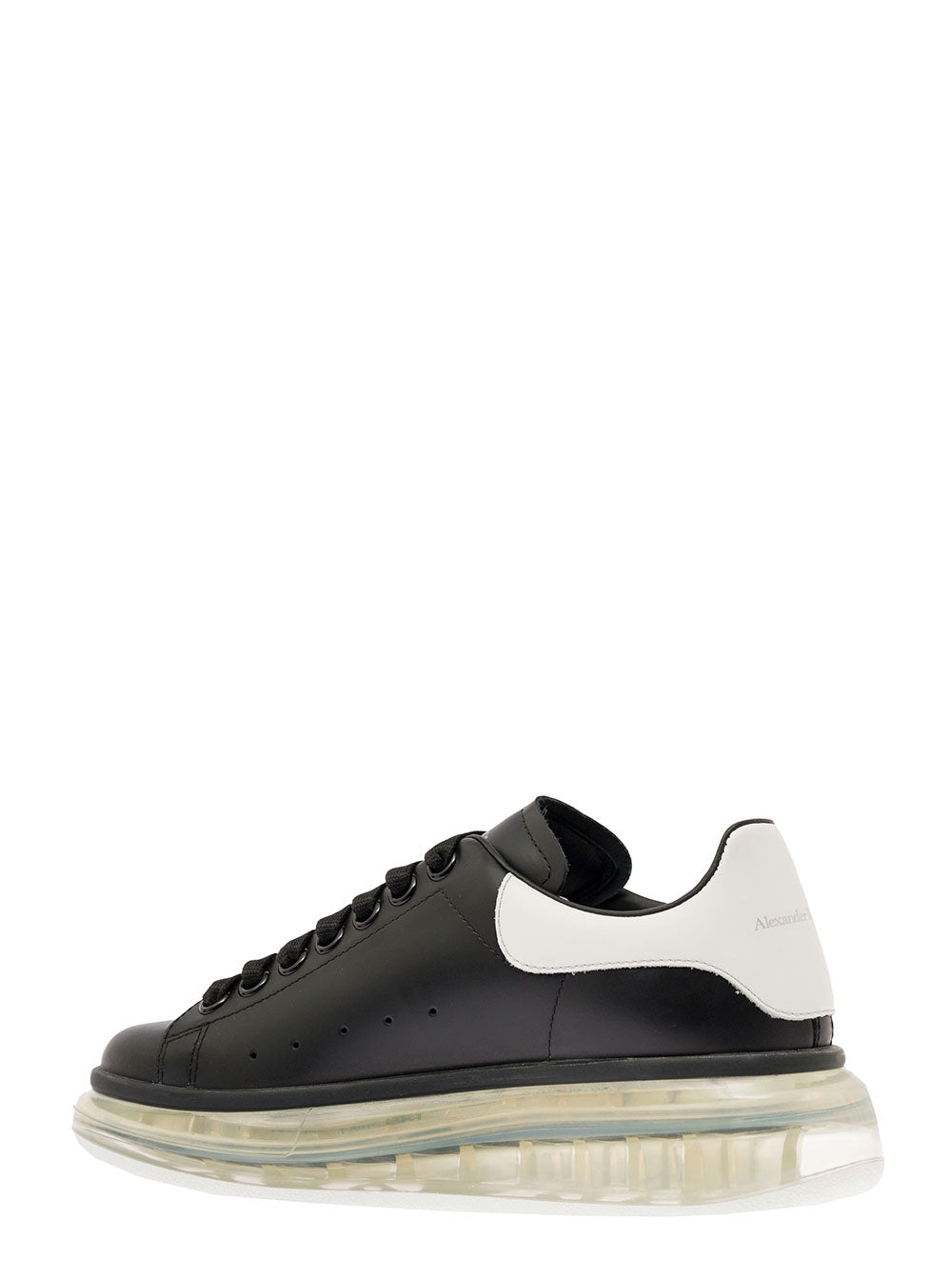 Black And White Sneakers With Oversize Sole Leather Woman Alexander Mcqueen Calf
