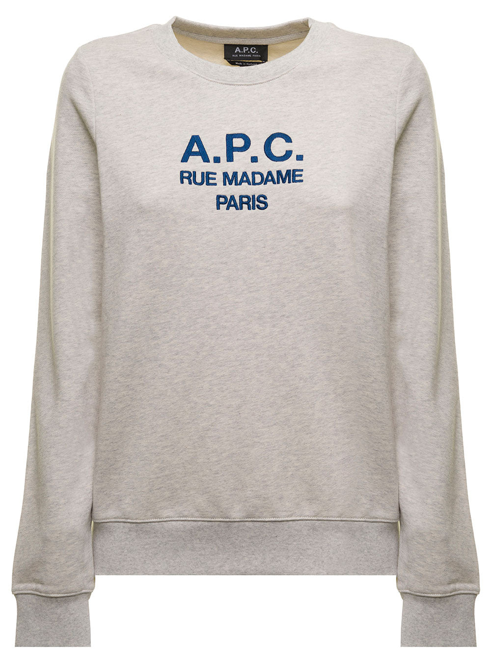 Grey Tina Sweatshirt Fleece Cotton With Logo Embroidery To The Chest A.p.c. Woman Sweatshirts