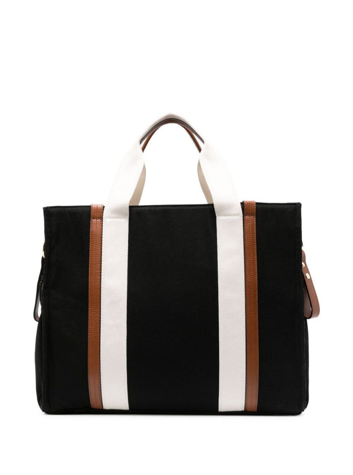 Multicolour Hand Bag And Changing Pad With Logo Print Shoulder Strap Cotton Girl Black Crossbody