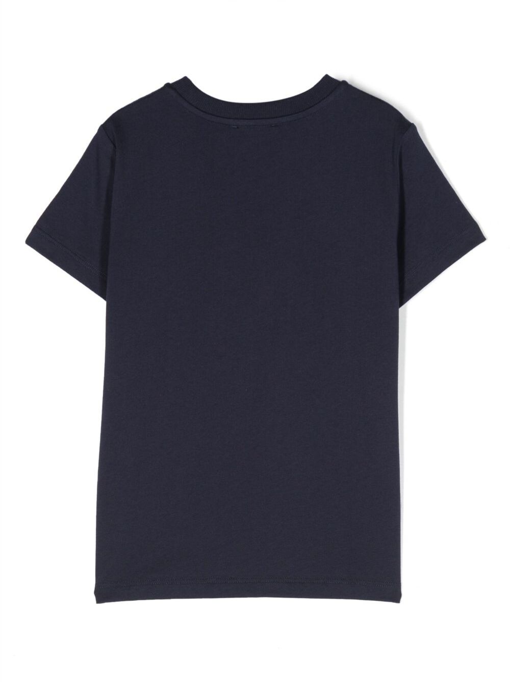 Black Short-Sleeved T-Shirt With Maxi Logo Cotton Boy Blu Tshirts And Polo Shirts