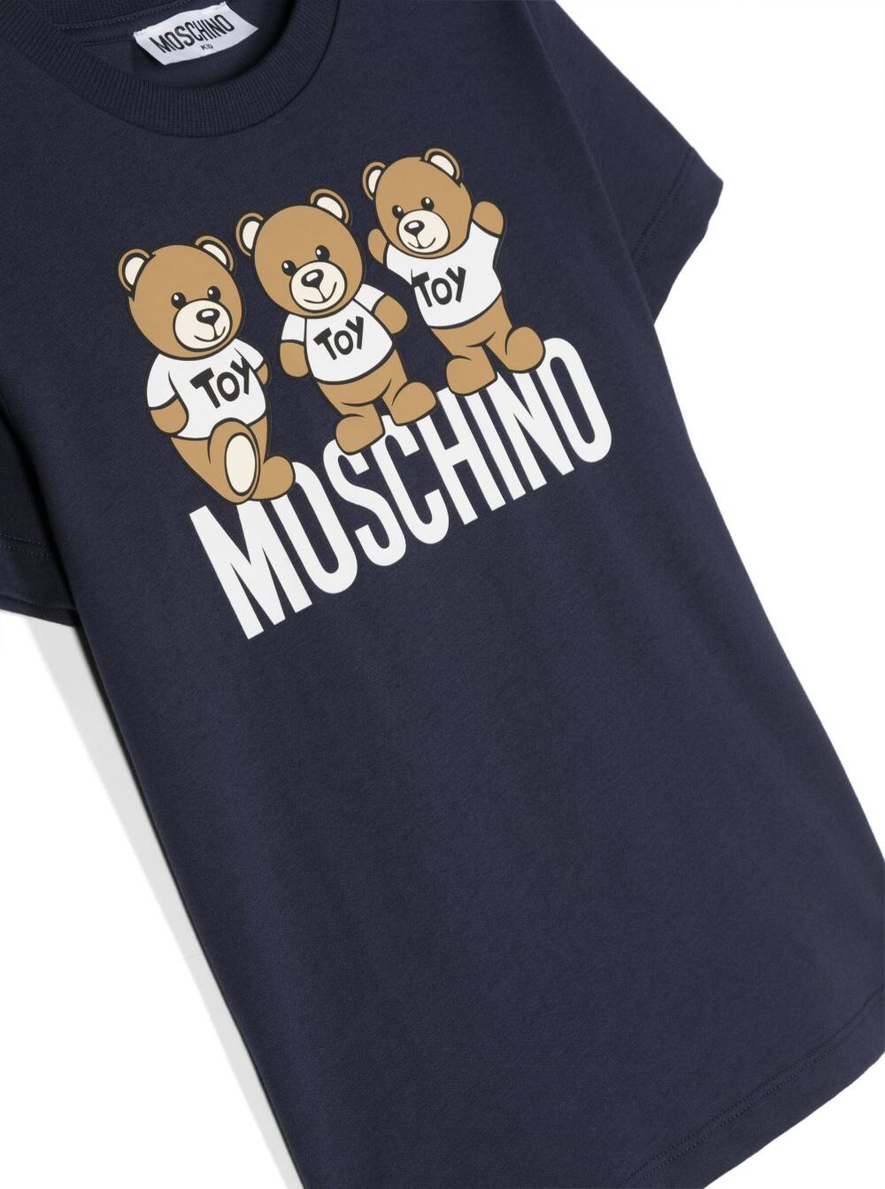 Black Short-Sleeved T-Shirt With Maxi Logo Cotton Boy Blu Tshirts And Polo Shirts
