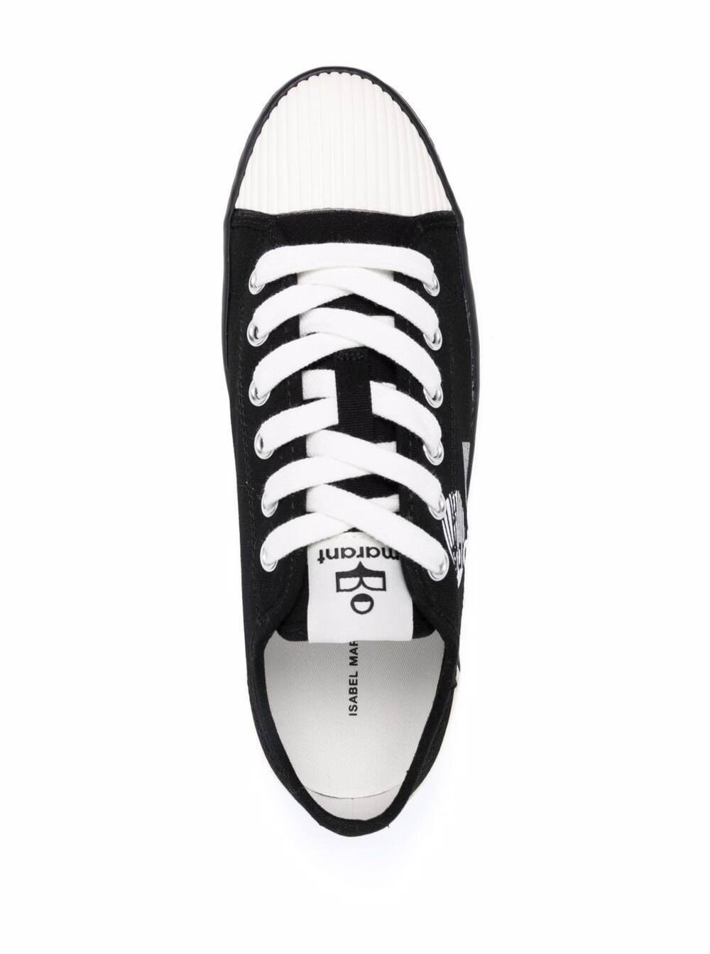 Isabel Marant Womans Binkoo Black Cotton Sneakers With Logo