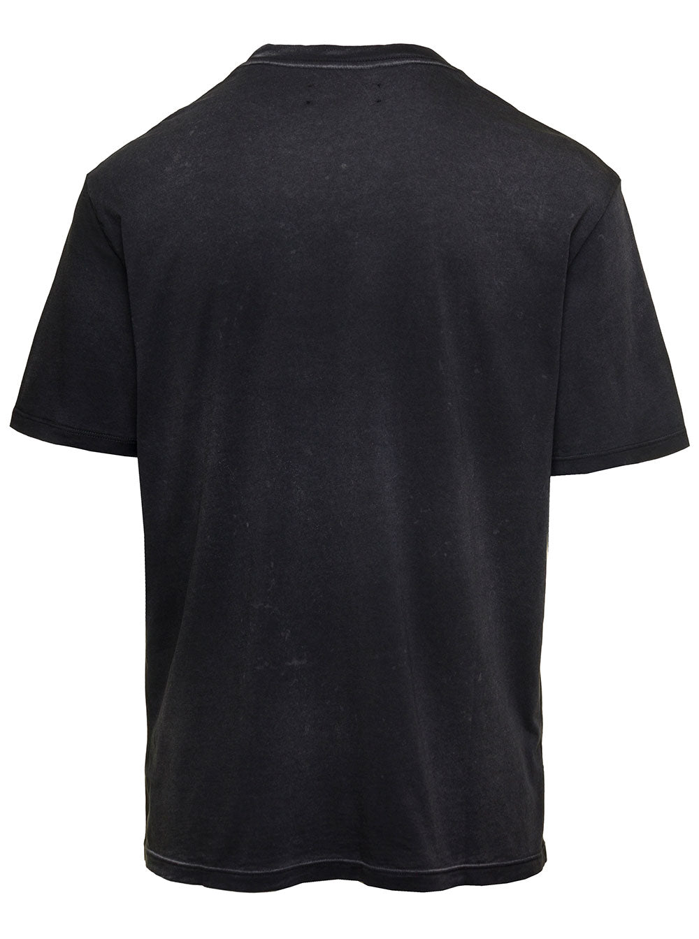 Black Vintage T-Shirt With Logo And Tiger Print Cotton Man Tshirts Polo Shirts