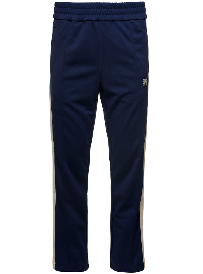 Pa Monogram Classic Track Pants Blu Polyester Trousers