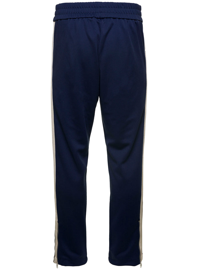 Pa Monogram Classic Track Pants Blu Polyester Trousers
