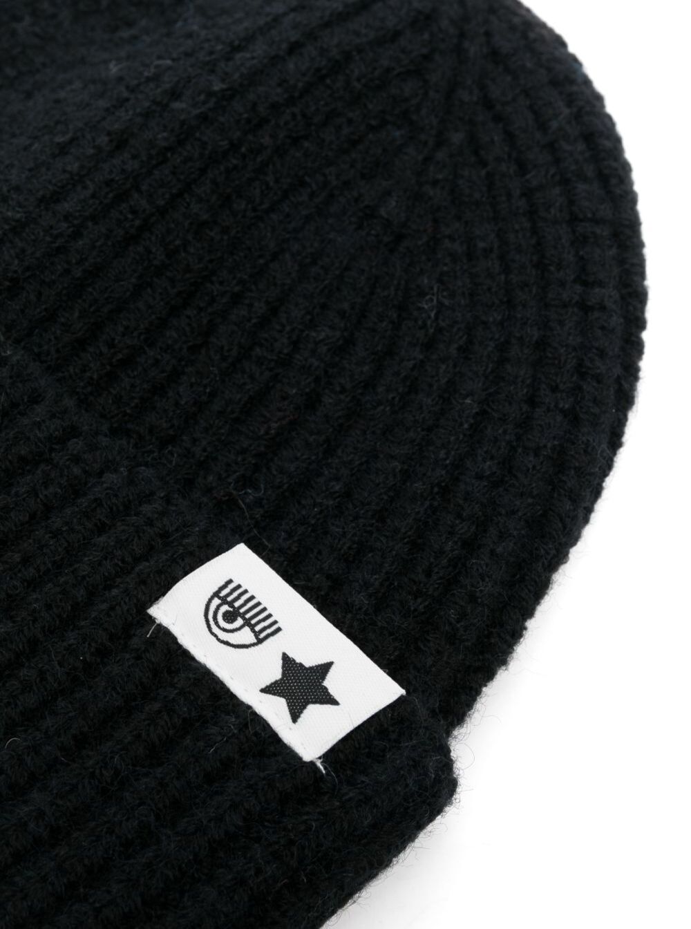Black Eyestar Knitted Hat With Patch Logo Polyester Blend Girl Acrylic Polyamide And Gloves