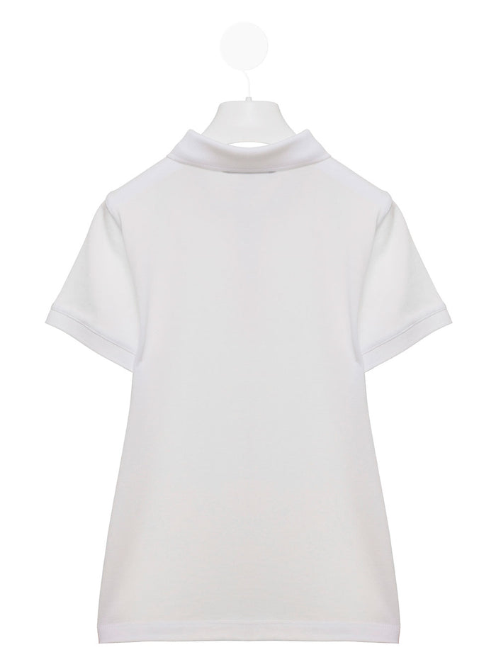 Emporio Armani Kids Baby Boys White Polo Shirt With Logo Cotton Tshirts And