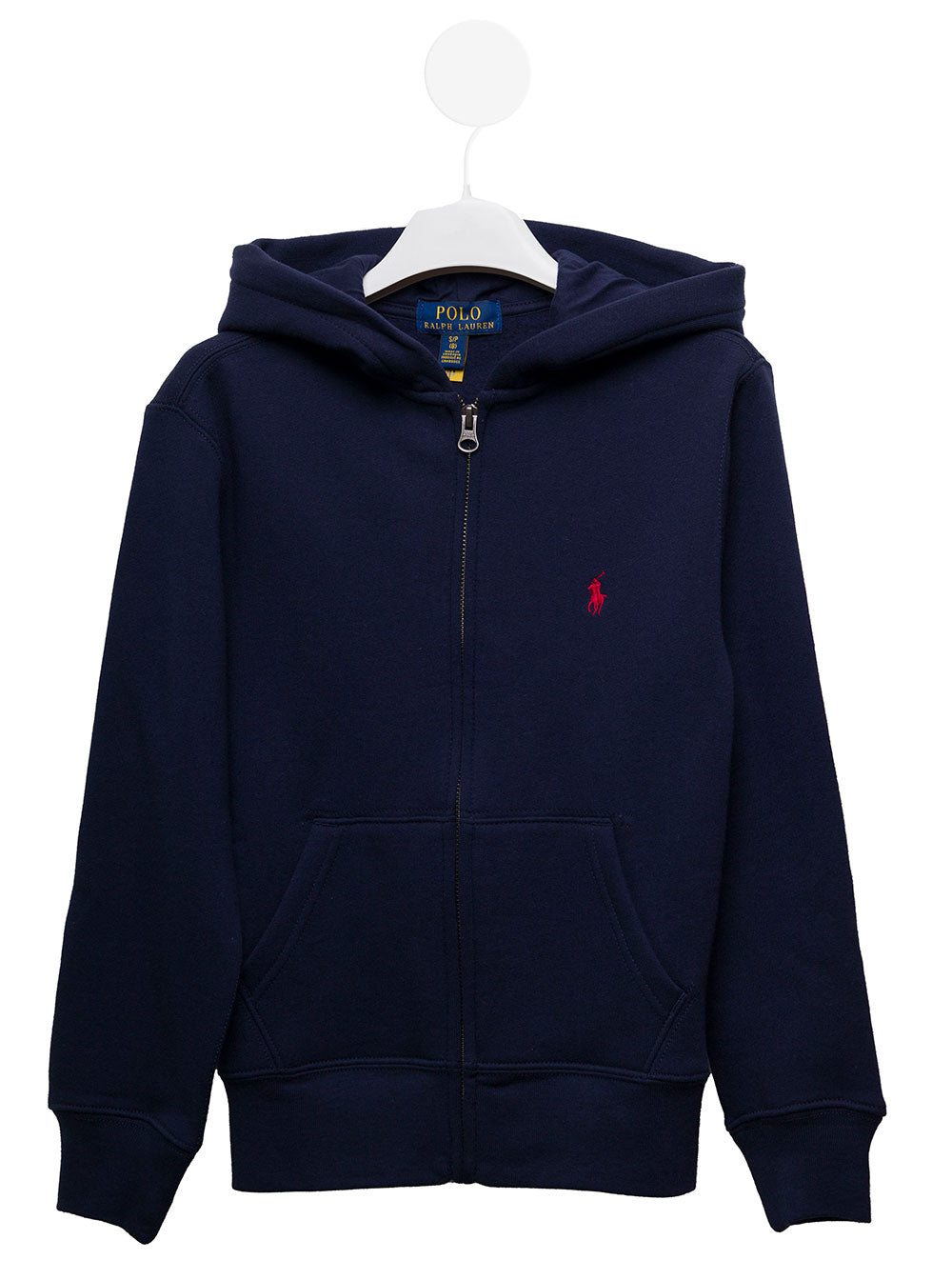 Blue Cotton Hoodie With Logo Polo Ralph Lauren Kids Boy Blu Polyester Sweatshirts