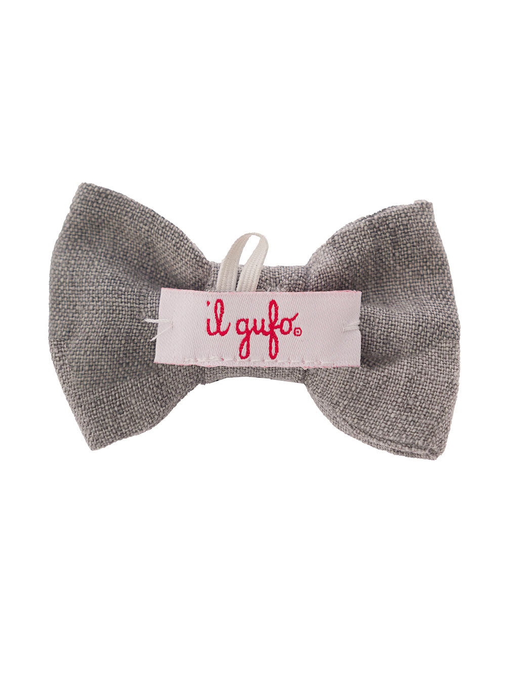Grey Pre-Tied Bow Tie Linen Baby Papillon And Ties