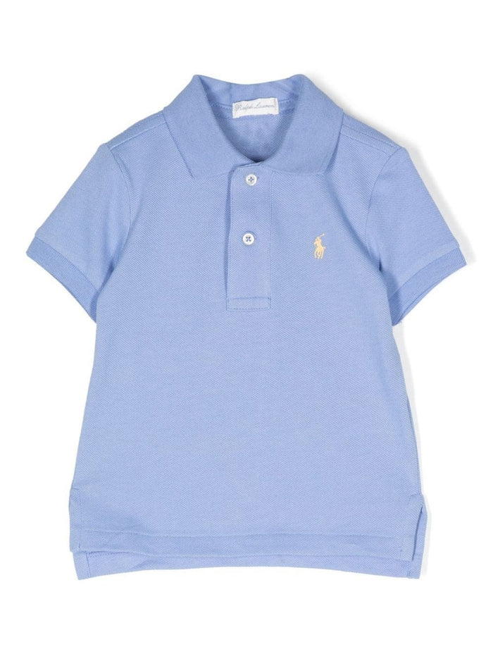 Polo Shirt Blu Cotton And Blouses
