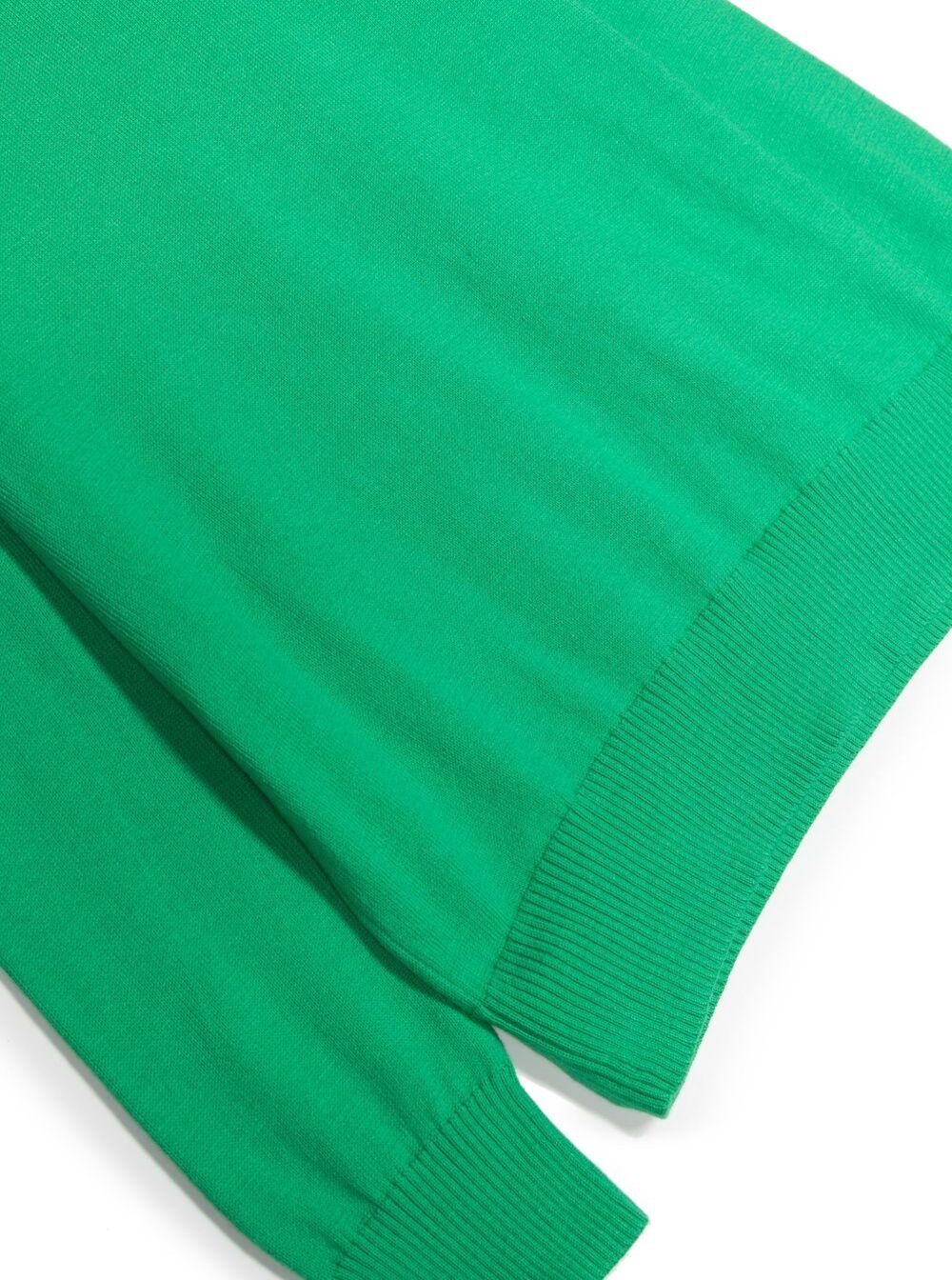 Green Sweater With Logo Embroidery Cotton Boy Jersey