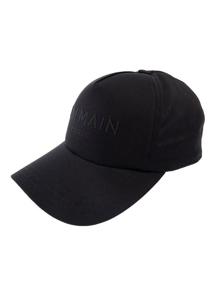 Balmain Cotton Cap Black Hats And Gloves