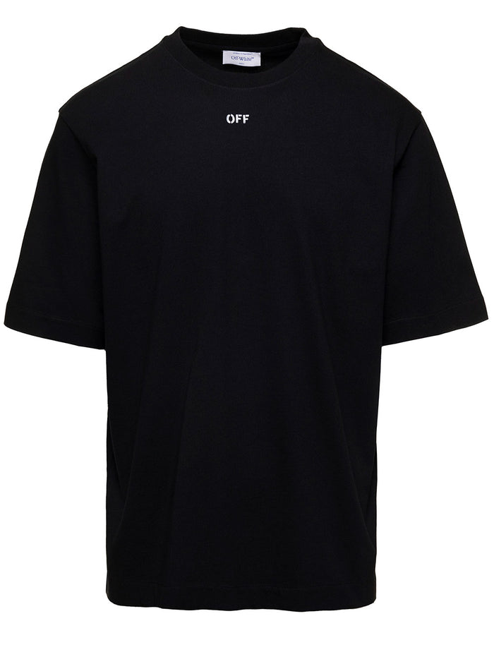 Off Stamp Skate S-S Tee Black White Cotton Tshirts And Polo Shirts