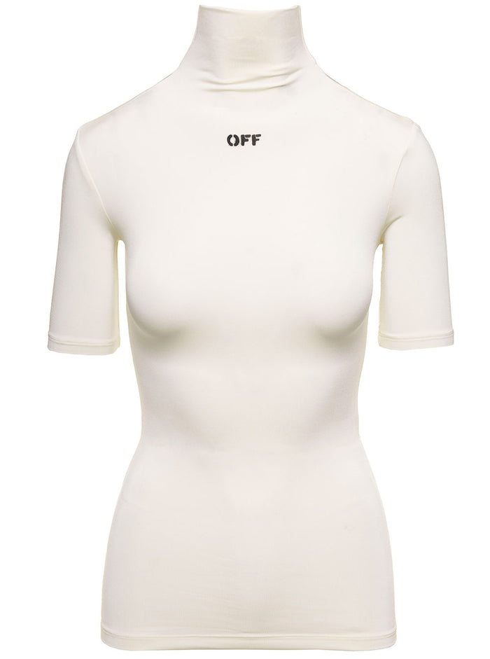 Off Stamp Sec Skin S-S Turtle White A Bl 95 % Viscose Elastan Tshirts And Polo Shirts