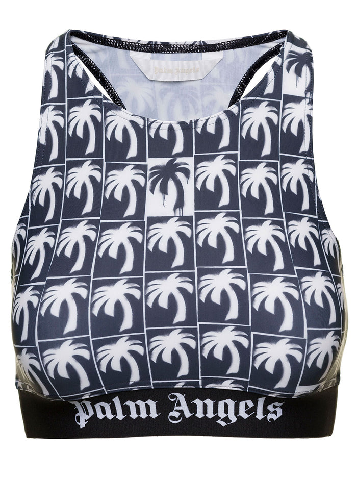 Palms Logo Sport Bra Black Tops