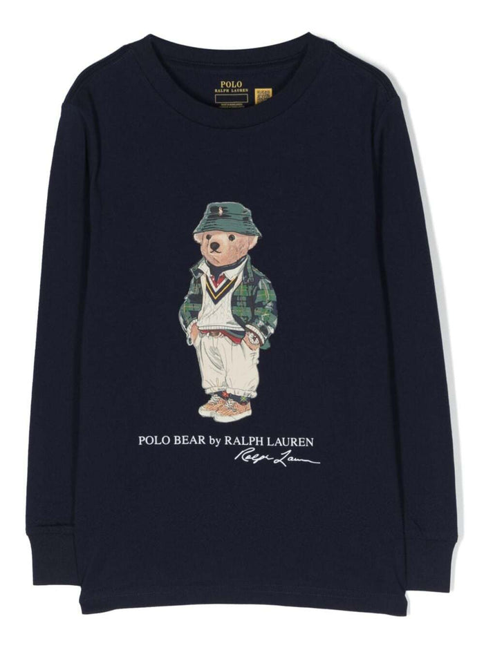Ls T-Shirt Blu Cotton Jersey