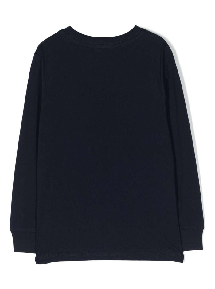Ls T-Shirt Blu Cotton Jersey