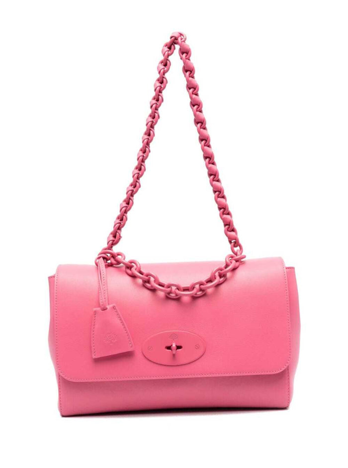 Medium Lily Top Handle Micro Classic Pink Bovine Crossbody Bags