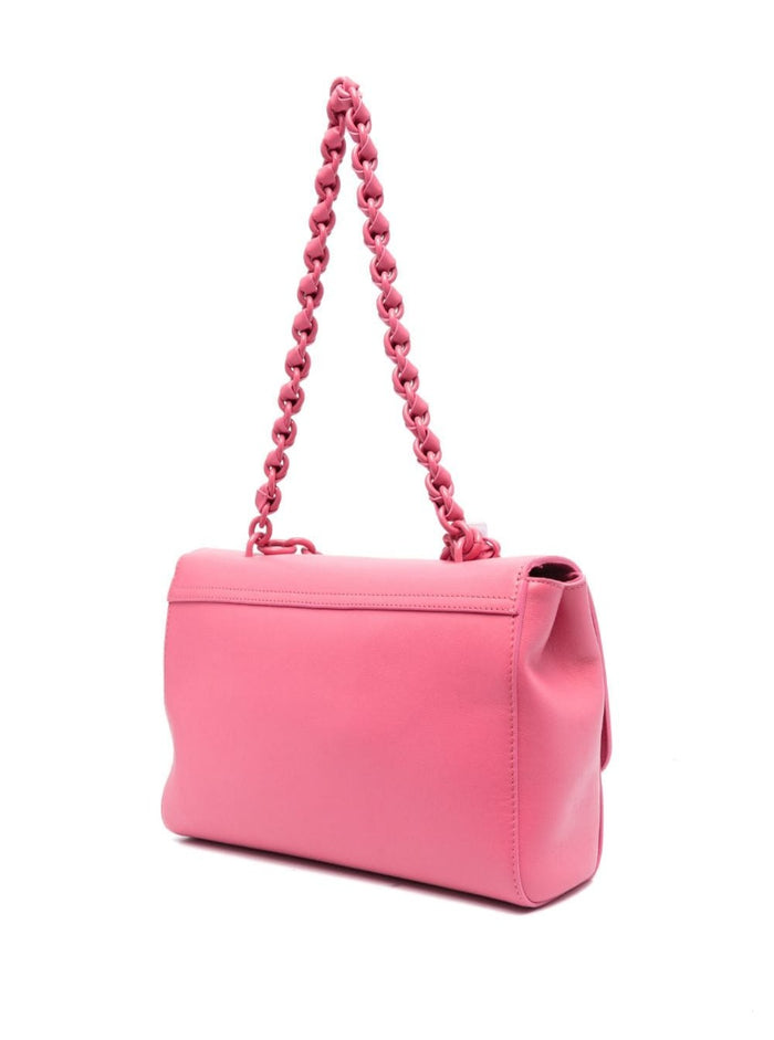 Medium Lily Top Handle Micro Classic Pink Bovine Crossbody Bags