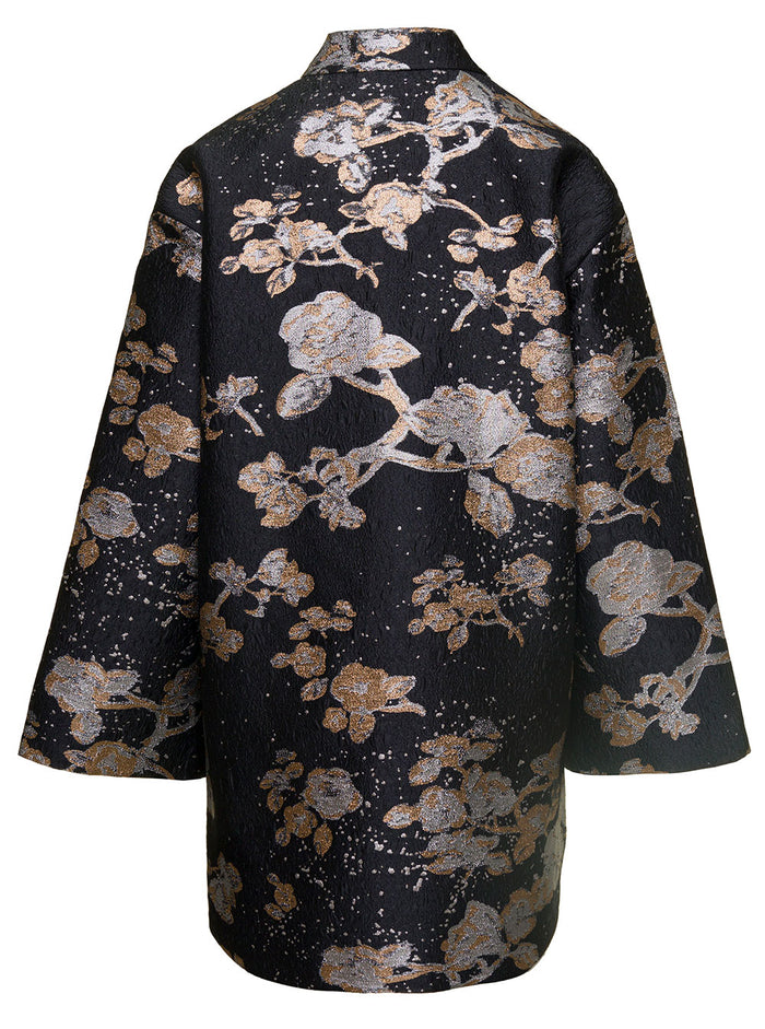 Jacket Berna Black Polyestere Nylon Silk Blazers