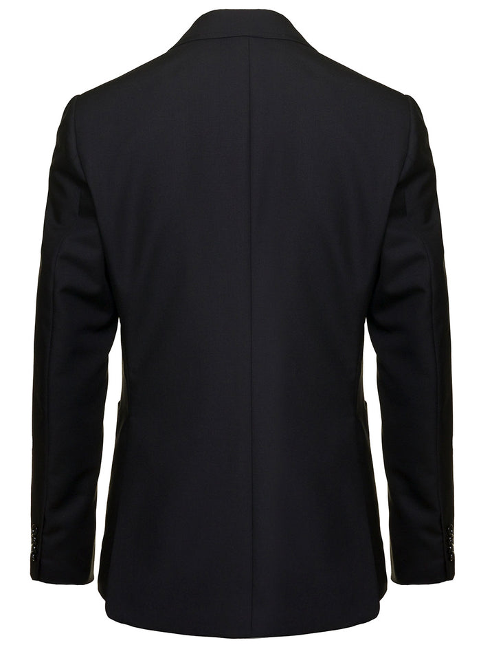 Attitude Giacca Monopetto Black Wool Mohair Blazers