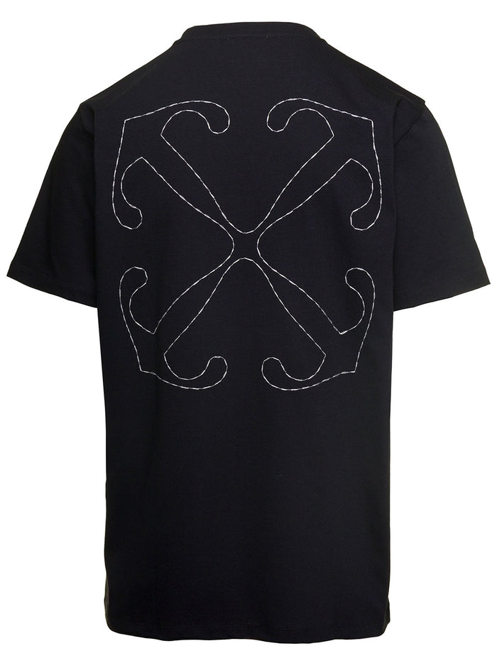 Off Stitch Slim S-S Tee Black White Cotton Tshirts And Polo Shirts