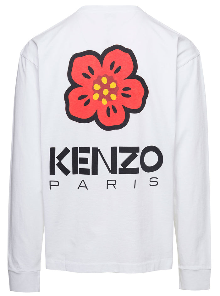 Boke Flower Ls T-Shirt White Cotton Tshirts And Polo Shirts