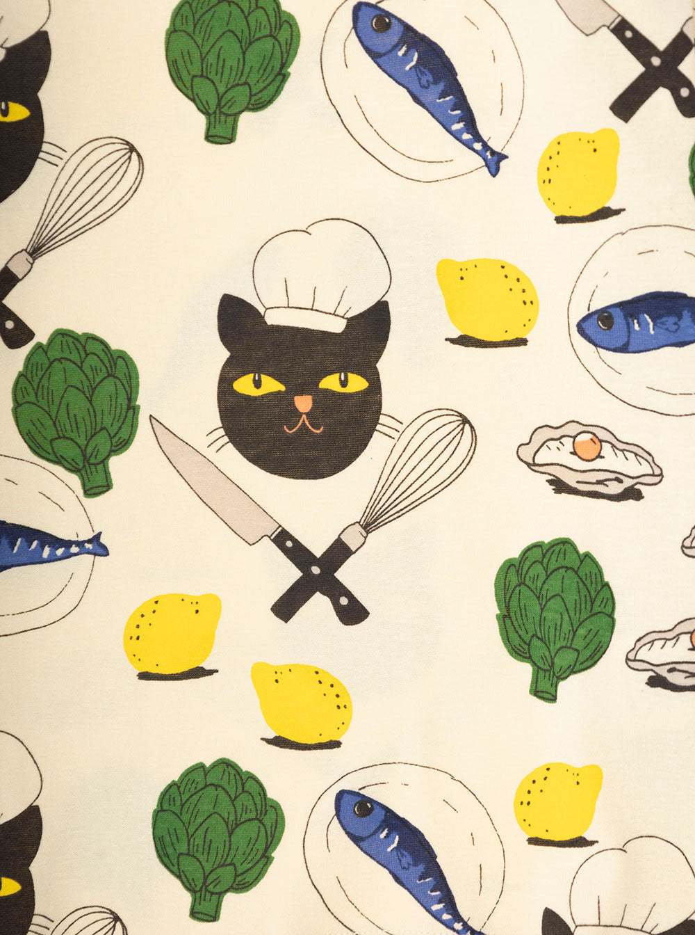 Chef Cat Ls Tee Cotton Jersey