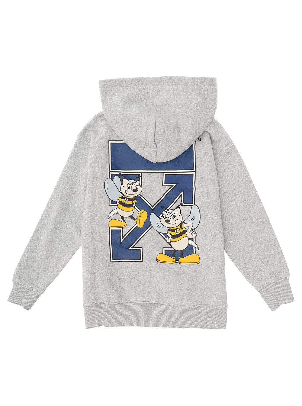 Arrow Mascotte Hoodie Zip Grey Cotton Sweatshirts