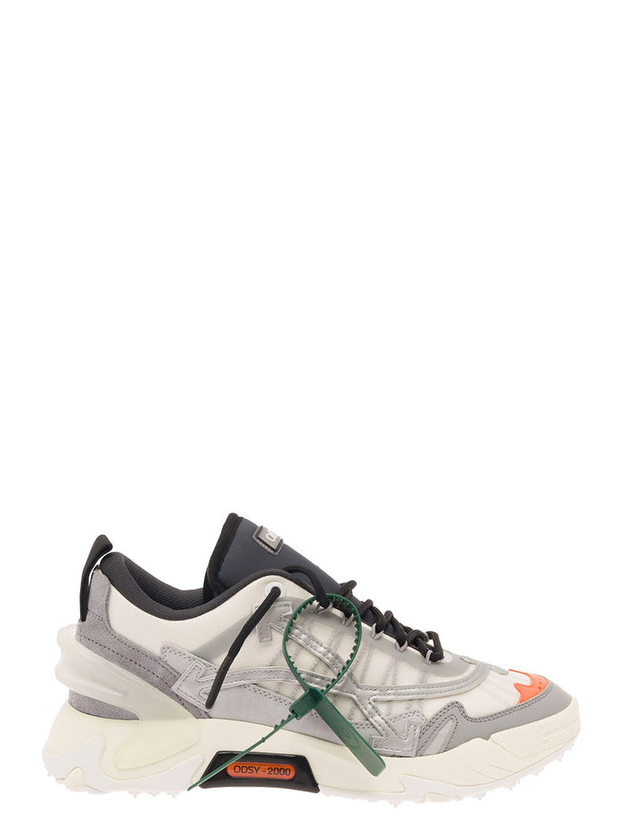 Odsy 2000 White Medium Grey Polyester Sneaker