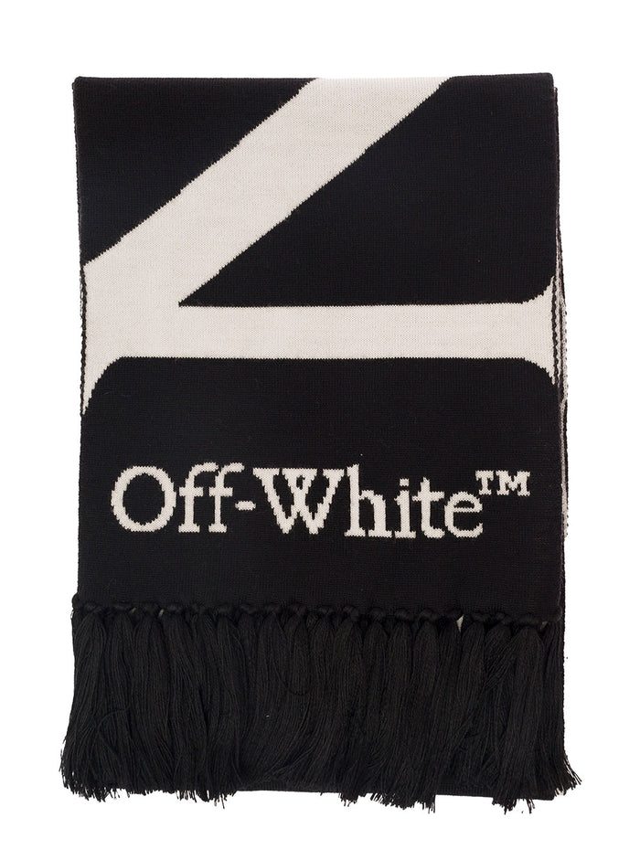 No Offence Reversible Knit Sc Black Ivor Wool Scarfs And Foulards