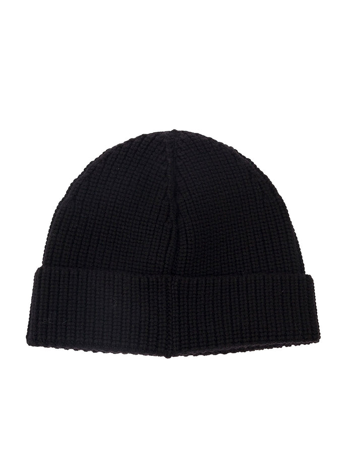 Wo Off Stamp Classic Beanie Black White Virgiin Wool Hats And Gloves