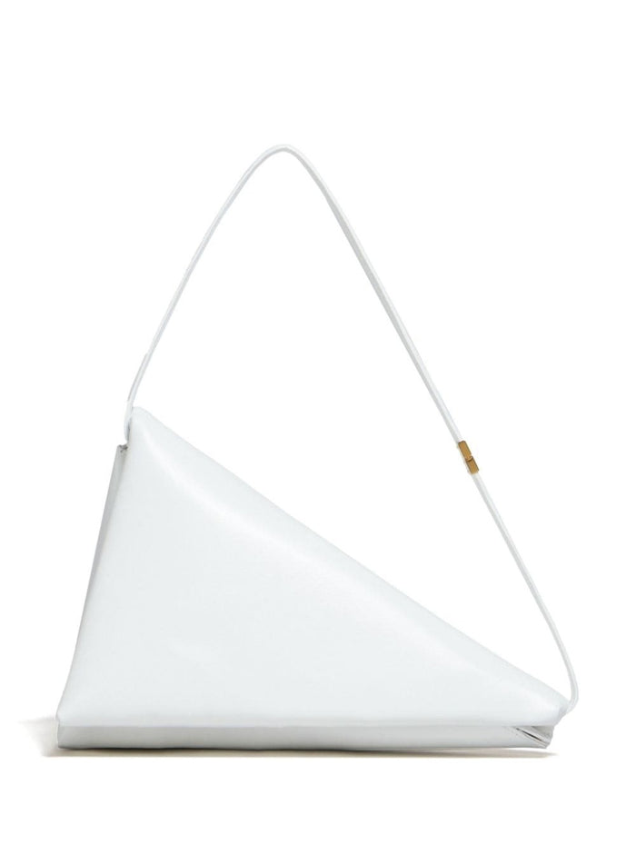 Prisma Triangle Bag White Calf Shoulder