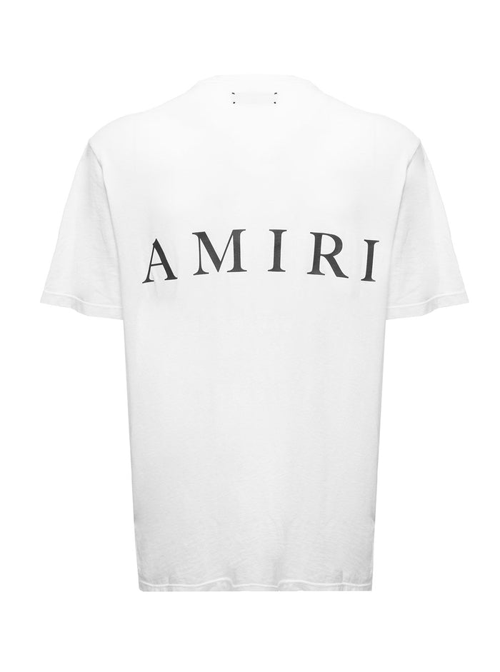 White Cotton T-Shirt With Ma Core Logo Amiri Man Tshirts And Polo Shirts