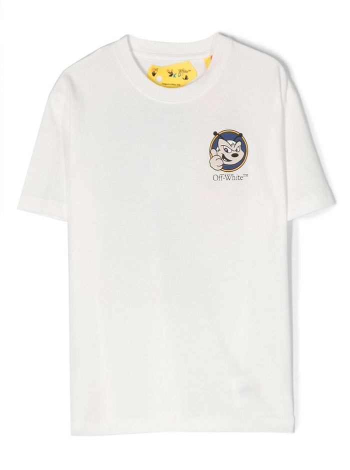 Arrow Mascotte White Cotton Tshirts And Polo Shirts