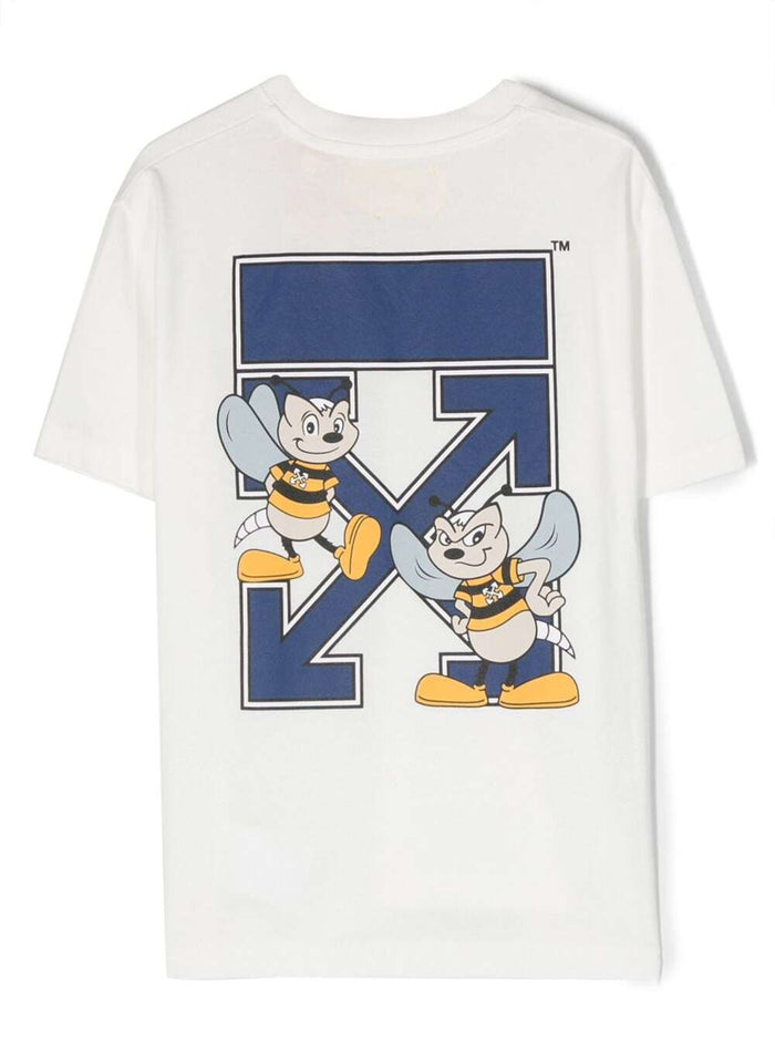 Arrow Mascotte White Cotton Tshirts And Polo Shirts