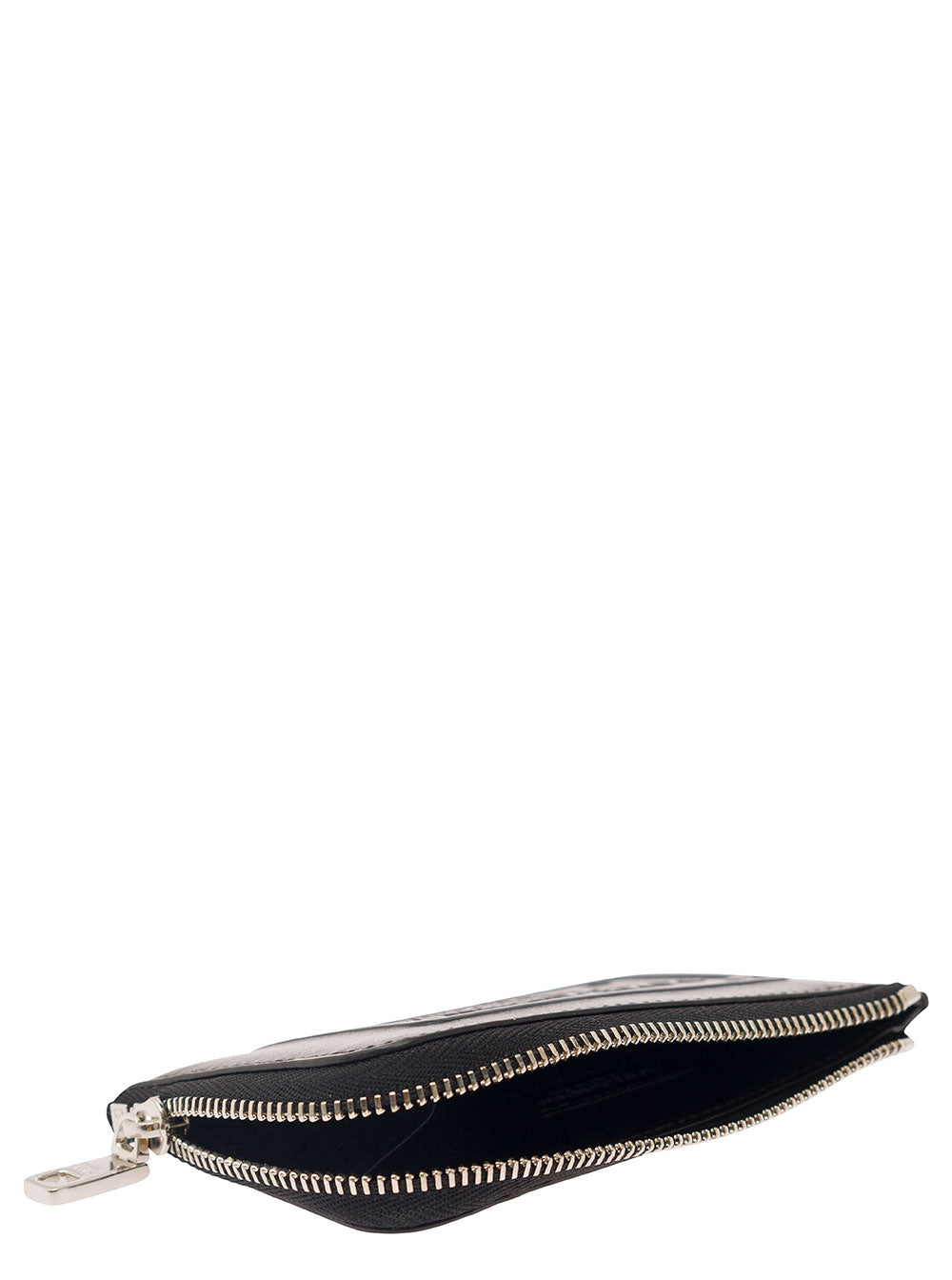 Black Card-Holder With Tonal Logo Plaque Smooth Leather Man Calf Products