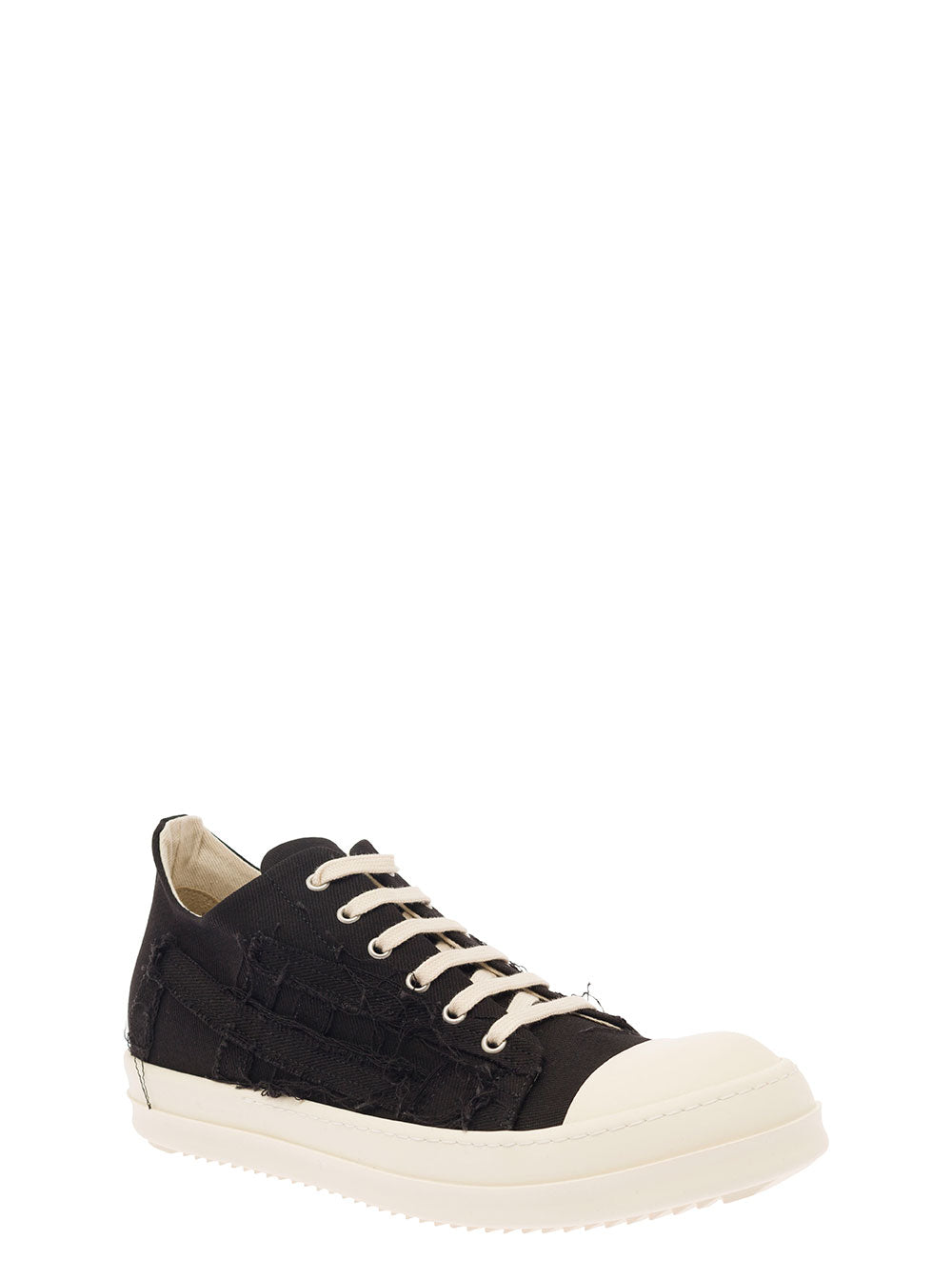Slashed Low Sneaks Green Cotton Sneaker