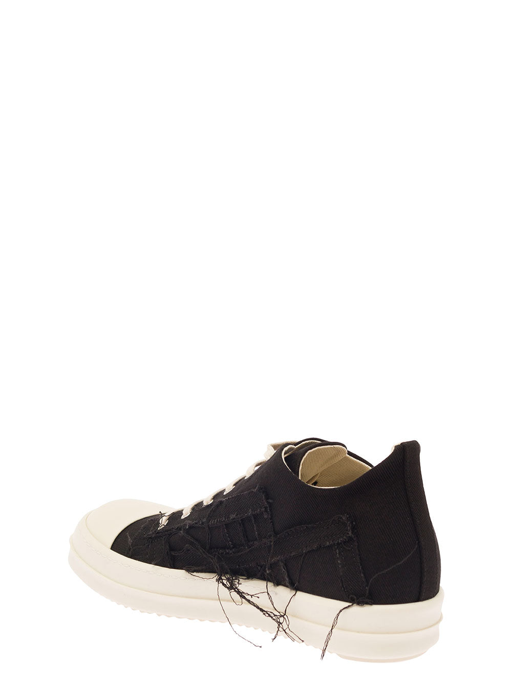 Slashed Low Sneaks Green Cotton Sneaker