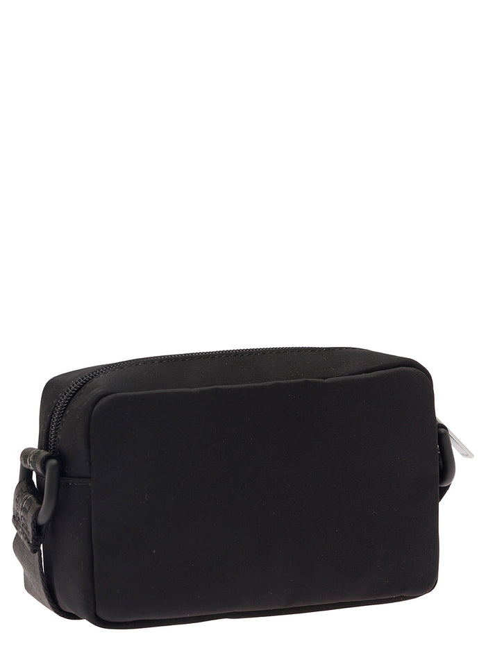 Paint Script Camera Bag Black Polyester Crossbody