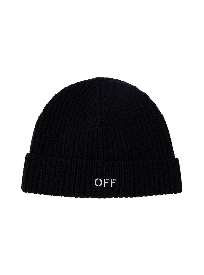 Classic Knit Beanie Black White Virgiin Wool Hats And Gloves